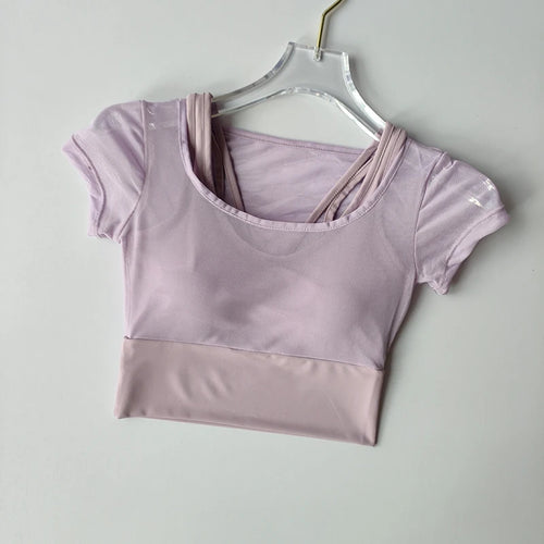 Women's Pilates Training Fitness Suit Chest Cushion Yoga Suit Top