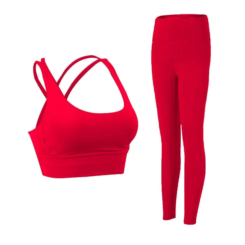 2 Piece Yoga Clothes Women's Tracksuit Athletic Wear