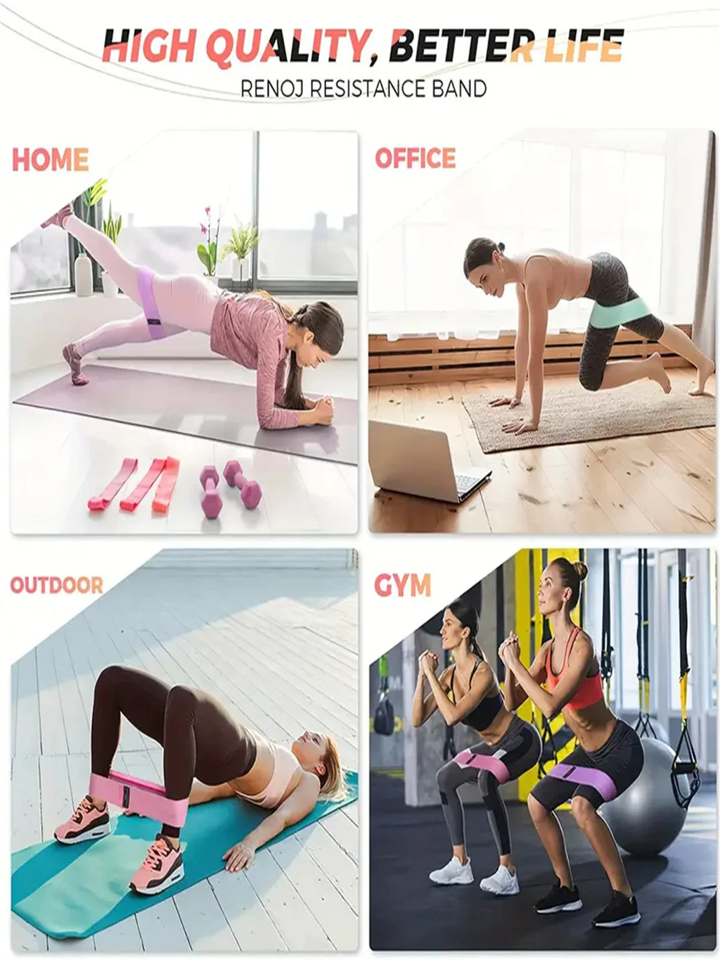 Pilates Yoga Elastic Resistance Bands, Exercise Stretch Flex Band