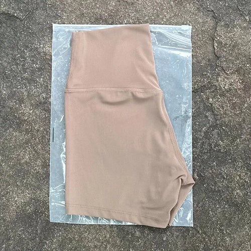 Women's High-Waist Yoga Shorts – Soft Fitted Fitness Sport Shorts