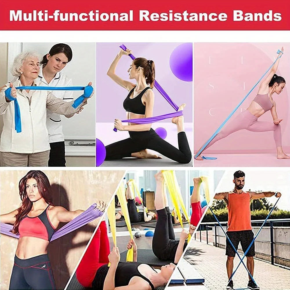 3pcs Resistance Bands for Men and Women - Elastic Exercise Straps with