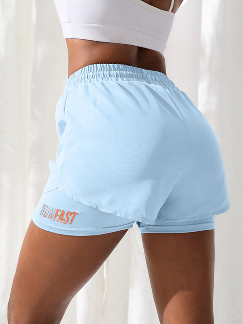 Women's High Rise Yoga Shorts With Elastic Proximity Control Running