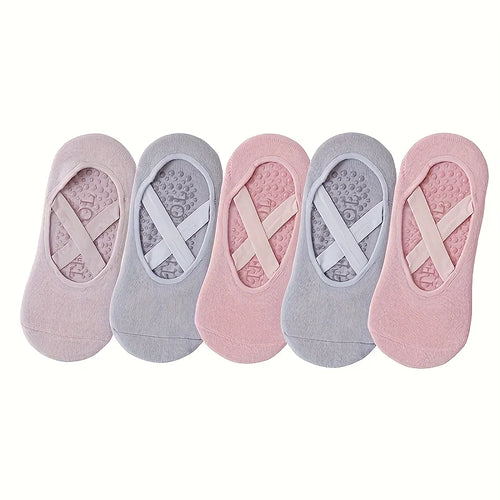 Grip & Go Yoga Socks – Anti-Slip Pilates & Fitness Socks, Set of 1-5
