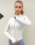 Women's Quick-Dry Pilates Athletic Jacket – Lightweight Zip-Up Gym Jacket