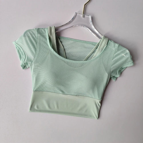 Women's Pilates Training Fitness Suit Chest Cushion Yoga Suit Top