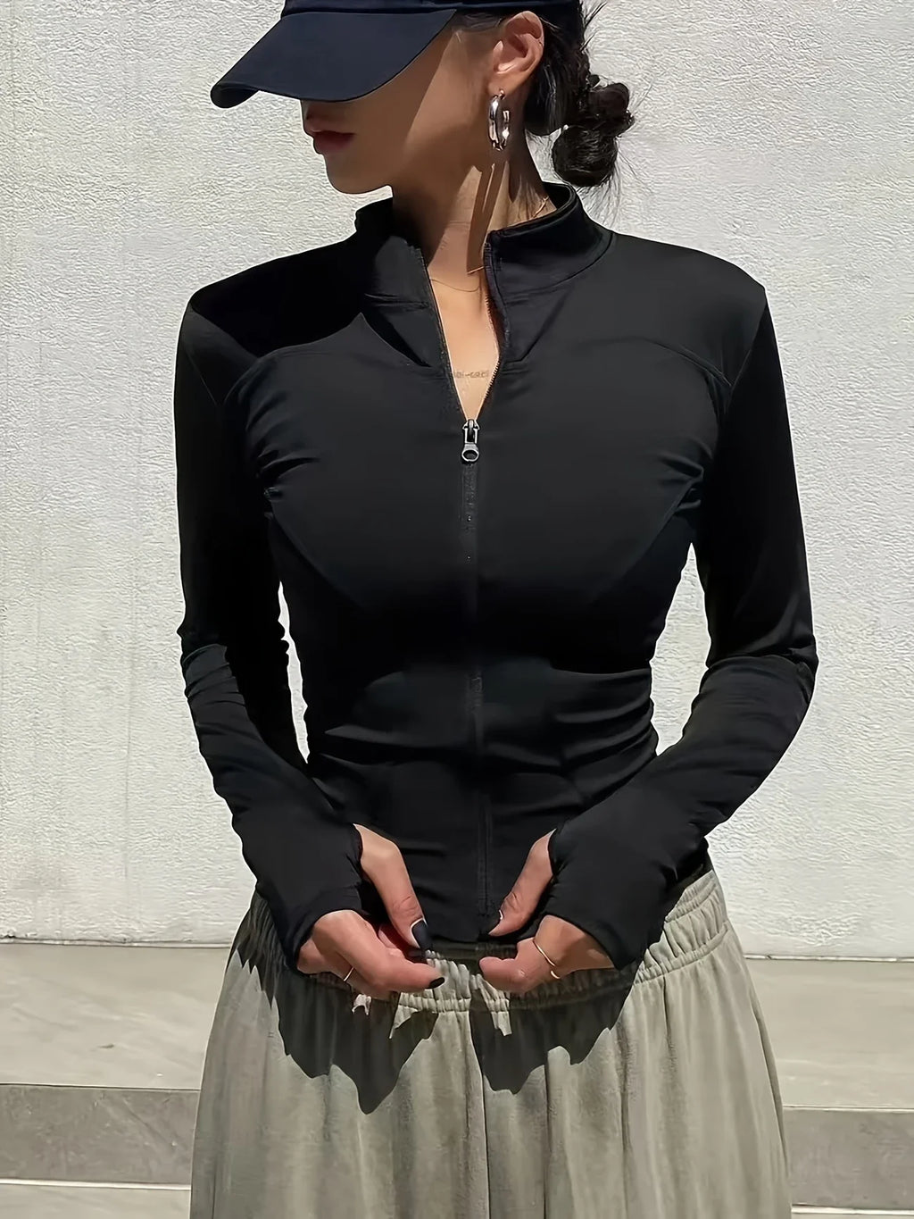 Women's Quick-Dry Pilates Athletic Jacket – Lightweight Zip-Up Gym Jacket