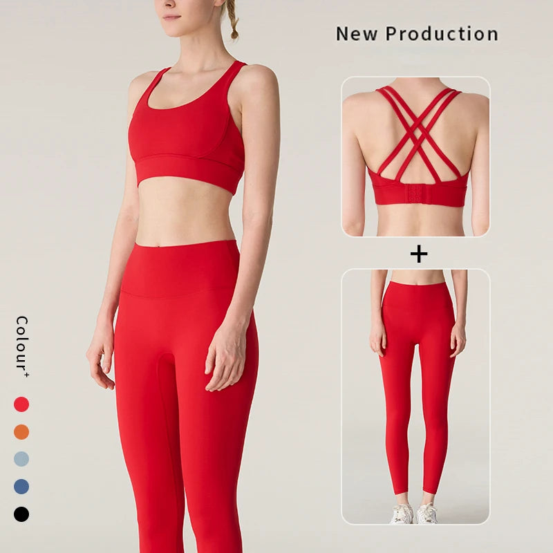 2 Piece Yoga Clothes Women's Tracksuit Athletic Wear