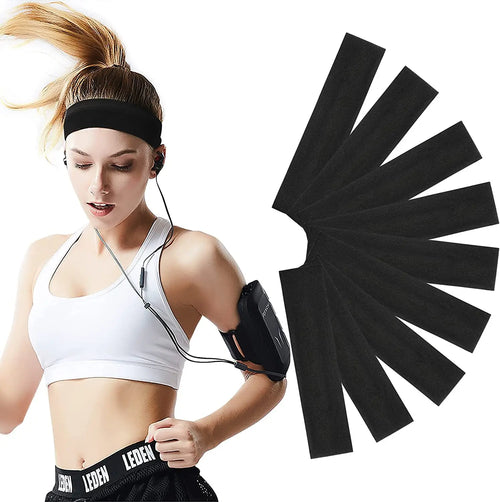 10pc/5pcs Men/Women'S Headbands, Comfortable Sweat-Wicking Elastic