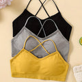 Women's Cross-Back Sports Bra Set – Yoga & Gym Bralette, Pack of 3