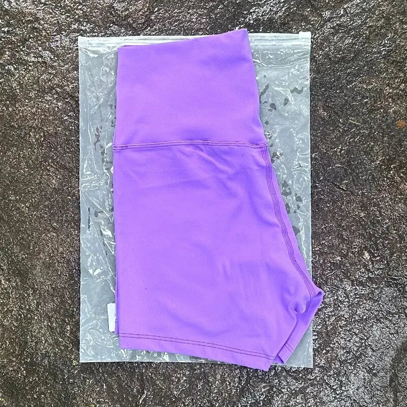 Women's High-Waist Yoga Shorts – Soft Fitted Fitness Sport Shorts