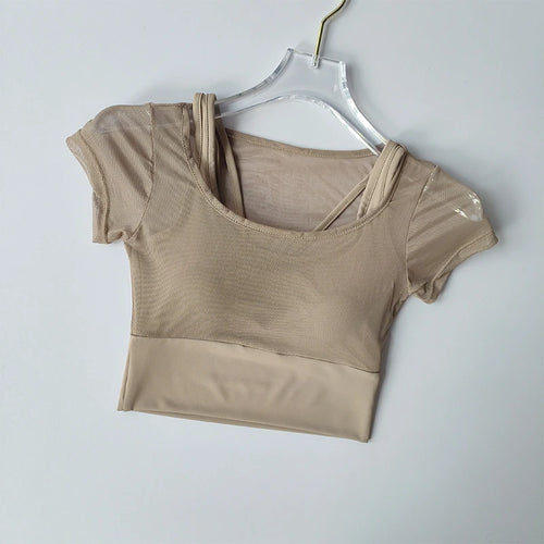 Women's Pilates Training Fitness Suit Chest Cushion Yoga Suit Top