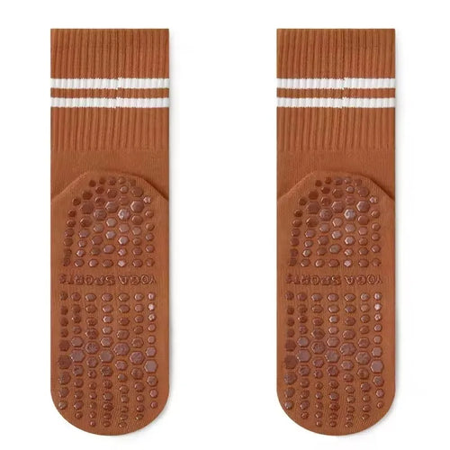 Women's Non-Slip Pilates Socks with Grips 1 Pair Yoga Socks for Barre