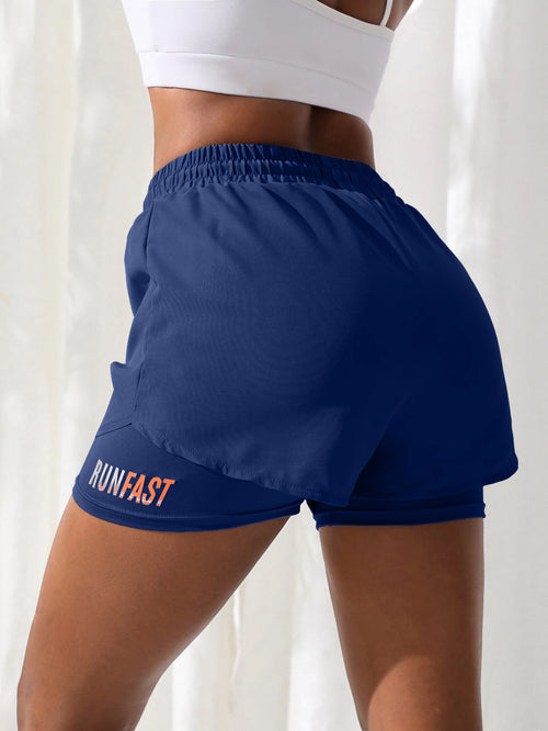Women's High Rise Yoga Shorts With Elastic Proximity Control Running