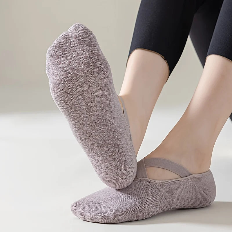 Grip & Go Yoga Socks – Anti-Slip Pilates & Fitness Socks, Set of 1-5