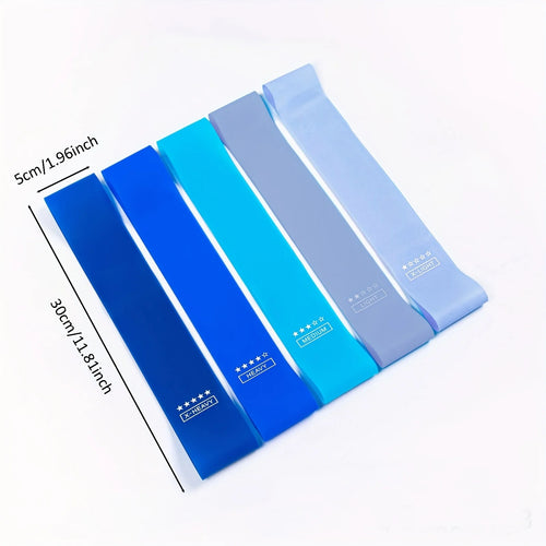 5-Piece Portable Gradient Resistance Band Yoga/Fitness/Pilates