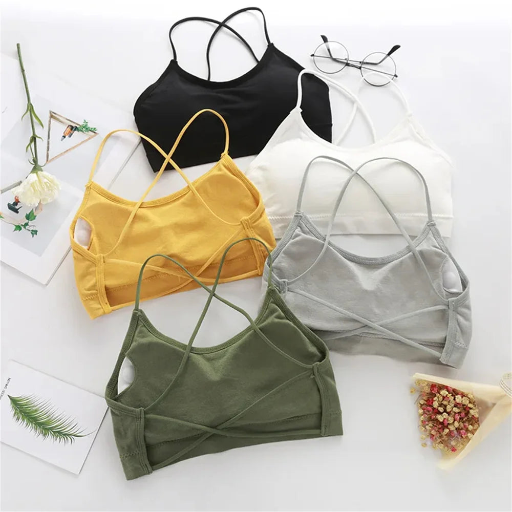 Women's Cross-Back Sports Bra Set – Yoga & Gym Bralette, Pack of 3
