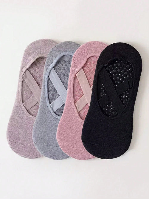 Grip & Go Yoga Socks – Anti-Slip Pilates & Fitness Socks, Set of 1-5