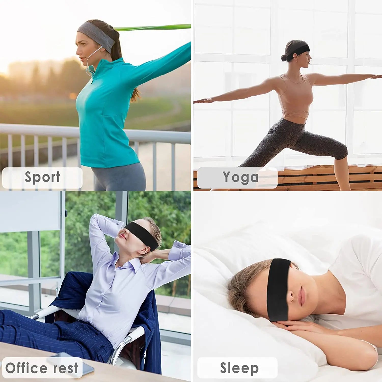 10pc/5pcs Men/Women'S Headbands, Comfortable Sweat-Wicking Elastic