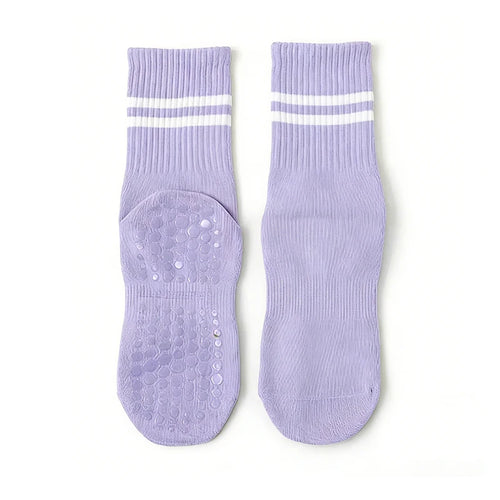 Women's Non-Slip Pilates Socks with Grips 1 Pair Yoga Socks for Barre