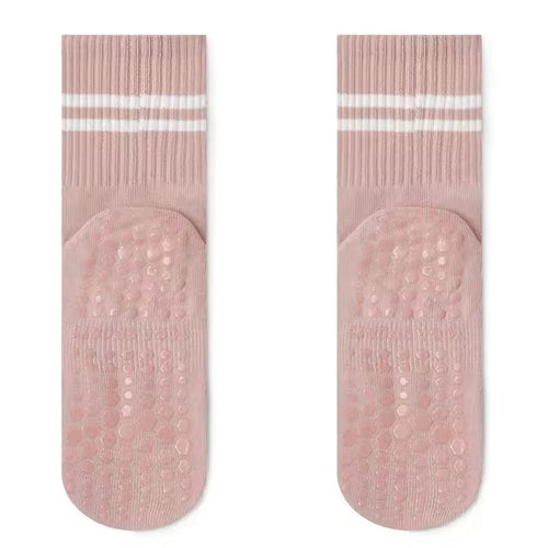 Women Anti Slip Pilates Socks with Silicone