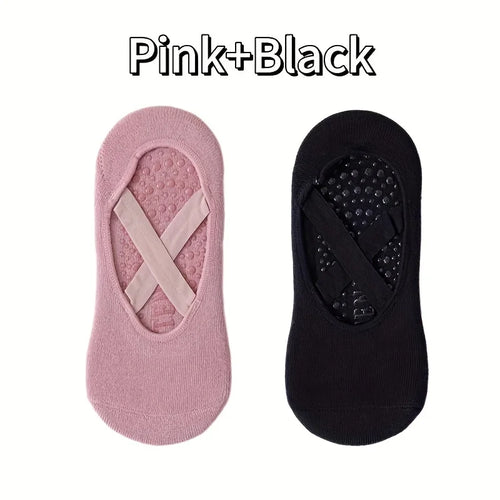 Grip & Go Yoga Socks – Anti-Slip Pilates & Fitness Socks, Set of 1-5