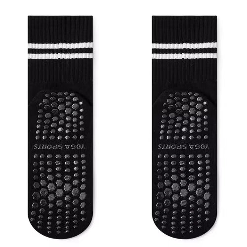 Women's Non-Slip Pilates Socks with Grips 1 Pair Yoga Socks for Barre