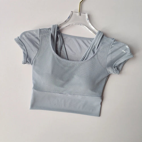 Women's Pilates Training Fitness Suit Chest Cushion Yoga Suit Top