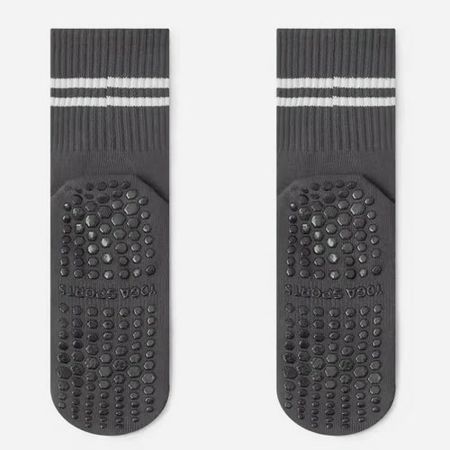 Women's Non-Slip Pilates Socks with Grips 1 Pair Yoga Socks for Barre