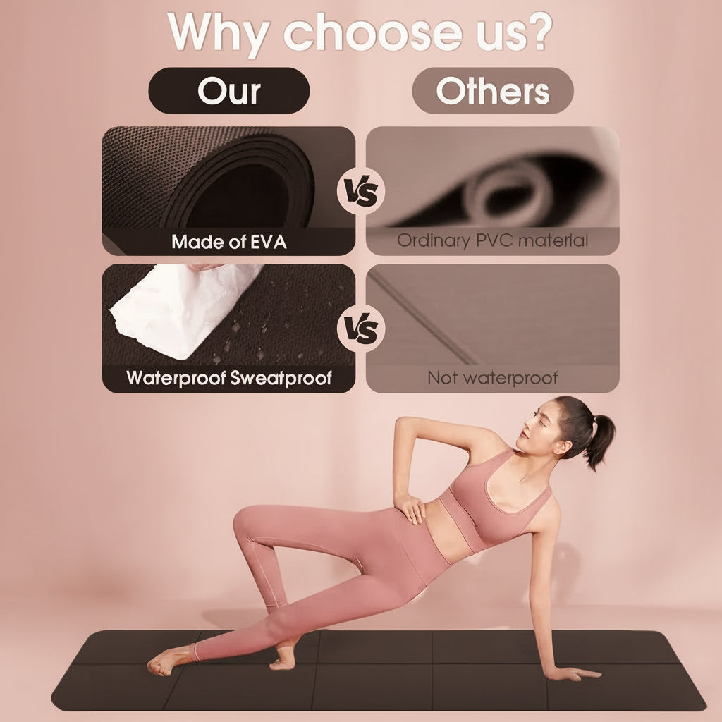 Yoga Mat Anti-skid Sports Fitness EVA Comfort Foam 4MM Thick Yoga Mat