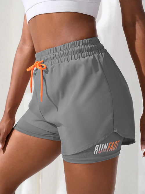 Women's High Rise Yoga Shorts With Elastic Proximity Control Running